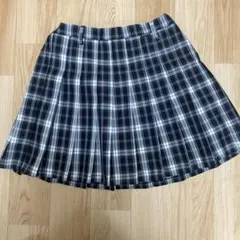 Lovetoxic インナーパンツ付プリーツスカート ブラック・ホワイト　160