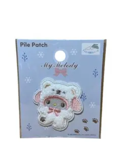 セリア　マイメロ　ふわふわスノーワッペン　パイルワッペン