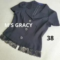 2way M'S GRACY エムズグレイシー 黒 レース 半袖 ジャケットのサムネイル