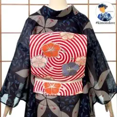帯8523 ○高級 正絹 絽塩瀬 夏帯 名古屋仕立て 名古屋帯 - Mercari 