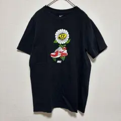 ナイキ スニーカー クルーネック半袖Tシャツ フラワープリント XL 黒 夏のサムネイル