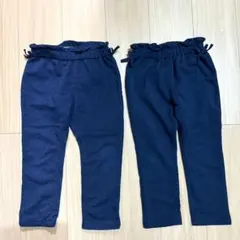 ネイビー ボトムス 2点セット ウエストリボン付き