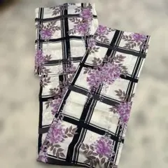浴衣　藤の花柄　鬼滅