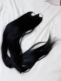 人毛100% 髪束 5束セット 約37cm 黒髪 ストレート ヘアドネーション