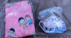 【未開封匿名配送】 ちびまる子ちゃん ポーチ ぬいぐるみハンカチ 2点セット