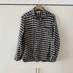 45rpm チェック柄シャツ Mサイズ ネイビー