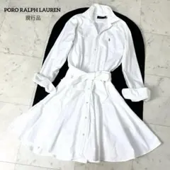Polo Ralph Lauren コットンリネン シャツドレス ホワイト - メルカリ