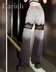 2025年最新】スカラップレースデニムロングパンツの人気アイテム