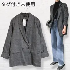 タグ付き＊デイクローゼット　テーラードジャケット【M】グレー系グレンチェック