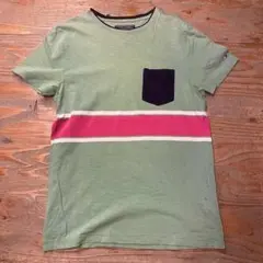 ☆トミーヒルフィガー Tシャツ 緑×白×赤