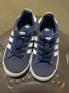 adidas ネイビー ホワイト スニーカー キャンパス