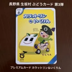 長野県 生坂村 ぶどうカード プレミアムカード カラットリン＆いくりん