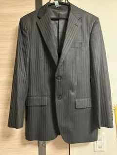 グレー ストライプ スーツ セット