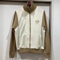 【希少】クラブアディダス デサント ジャージ 5号 XL ベージュ 茶色 白