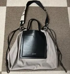 nouer ドロストハンドバッグ 2way スエード 巾着