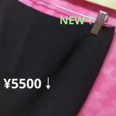 ⚡98点Mサイズセオリー　ひざ丈スカート　黒　¥5500↓