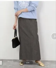 ストライプ Iラインスカート