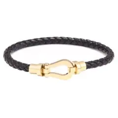 本革ブレスレット ステンレス ホースシュー 馬蹄 ブレスレット 超人気