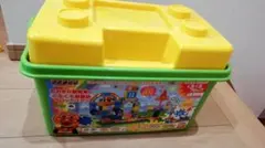 おおきな観覧車のぐるぐる遊園地ブロックバケツ　アンパンマン　中古美品　おまけつき