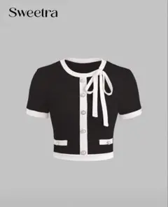 【SHEIN】 クロップドトップス 黒