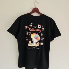 Hello Kitty Tシャツ 　バックプリント　ブラック 総柄　LLのサムネイル