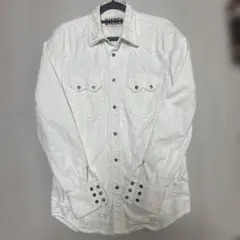 【未使用】DIESEL デニムジャケット デニムシャツ ダメージ加工ホワイトS