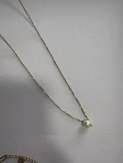 ゴールドチェーン パール ネックレス