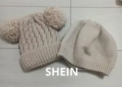 SHEINニット帽セット くま耳ニット