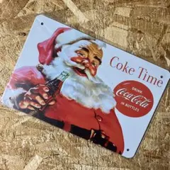 コカ・コーラ サンタクロース広告プレート