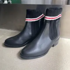 ブラックレザーブーティ
