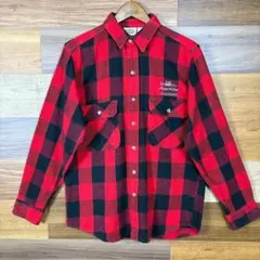 90s FIVEBROTHER 刺繍入り コットン フランネルシャツ 長袖シャツのサムネイル