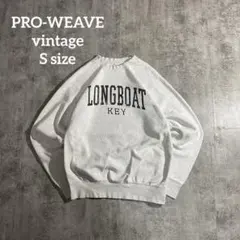PRO-WEAVE スウェットKEYロゴプリントオートミール Sヴィンテージ風
