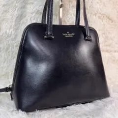 kate spade ブラック レザーハンドバッグ