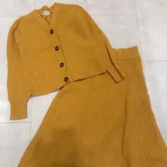 Mila owen♡リブ編み ニットカーディガン＆スカートセット