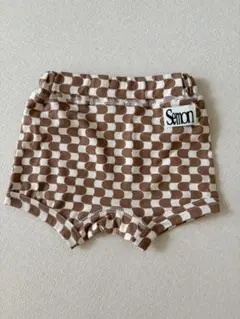 Semon インナーパンツ 90 ブラウン チェック柄