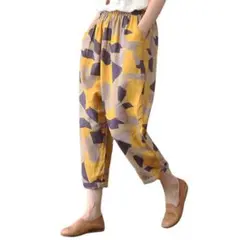新品★コットン ルーム パンツ おうち パンツ ルームウェア イエロー 2XL