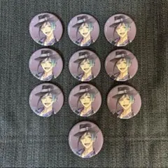 ツイステ LN缶 LINEアート コミケ 缶バッジ フロイド