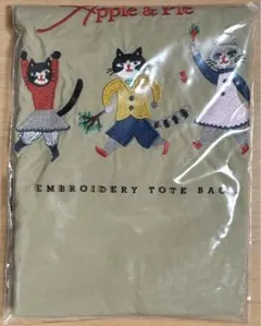 【新品】Apple & Pie ねこ　刺繍　トートバッグ