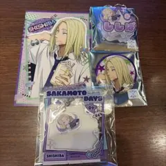 サカモトデイズ制服 神々廻 缶バッジ お名前バッジ ポストカード アクスタ