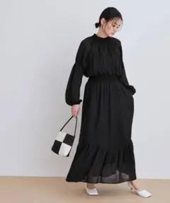 [美品]UNITEDARROWS GREEN LABEL シャーリングワンピース