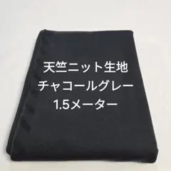 天竺ニット生地/チャコールグレー