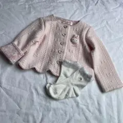 メゾピアノ　立体うさぎ　うさぎマスコット　カーディガン