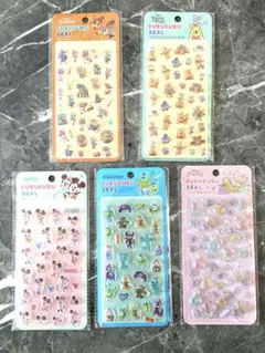 ディズニー　ぷくぷくシール　人気5枚セット
