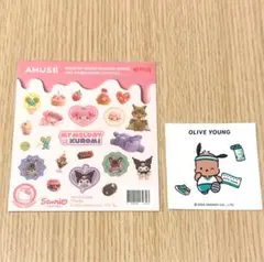韓国 サンリオ olive young 日焼け ノベルティ シール ステッカー