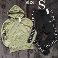 アディダス スウェット 上下セット パーカー スウェットパンツ セットアップ S