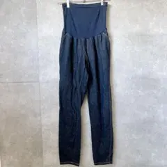 マタニティ デニムパンツ 【L】ネイビー ストレッチ