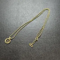 ◆クリスチャンディオール サークルロゴ ネックレス ゴールド CD ◆