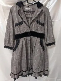 【axes femme】チェック柄ワンピース 襟付き