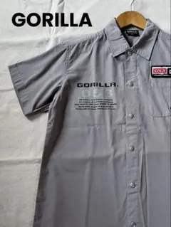 GORILLA キッズ　シャツ　グレー　140cm ビッグシルエット