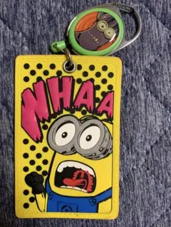 ミニオンリール式ストラップ/パスケース/ユニバ大阪